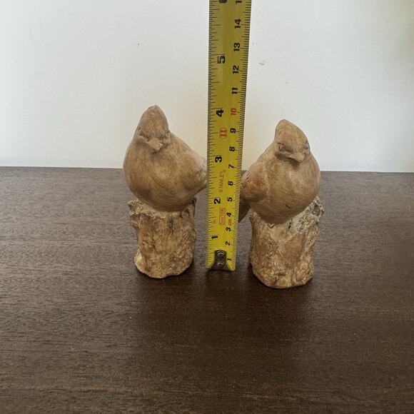 VTG Cardinal Exquisite Hand Carved Song Birds Perched Blue Jay Christmas - Picture 15 of 15